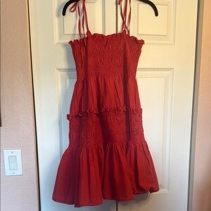 Pinch Red Smocked Sundress